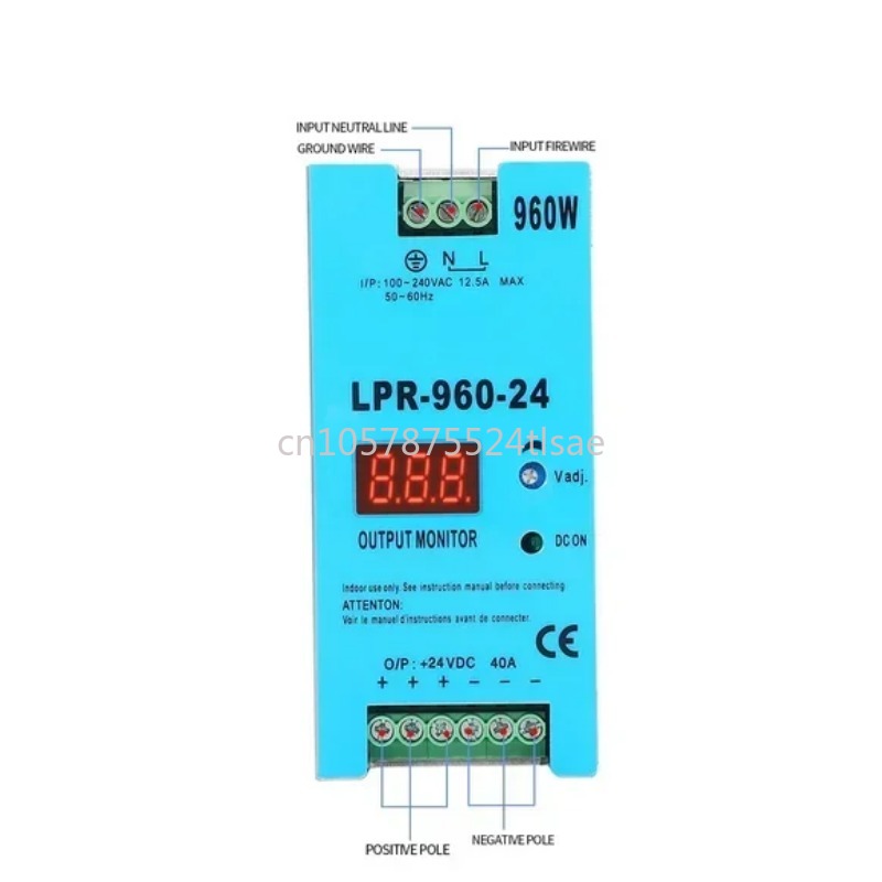 Smps Power Supply - SMPS LPR-960-24: แหล่งจ่ายไฟแบบสวิตชิ่ง, กำลังไฟ 960W (24V
