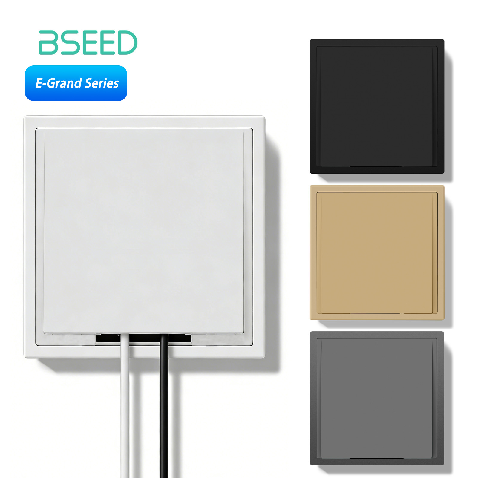Open Frame Power Supply - แผ่นปิดสายเคเบิล Bseed E Series สำหรับติดผนัง พร้อมรูเจาะ